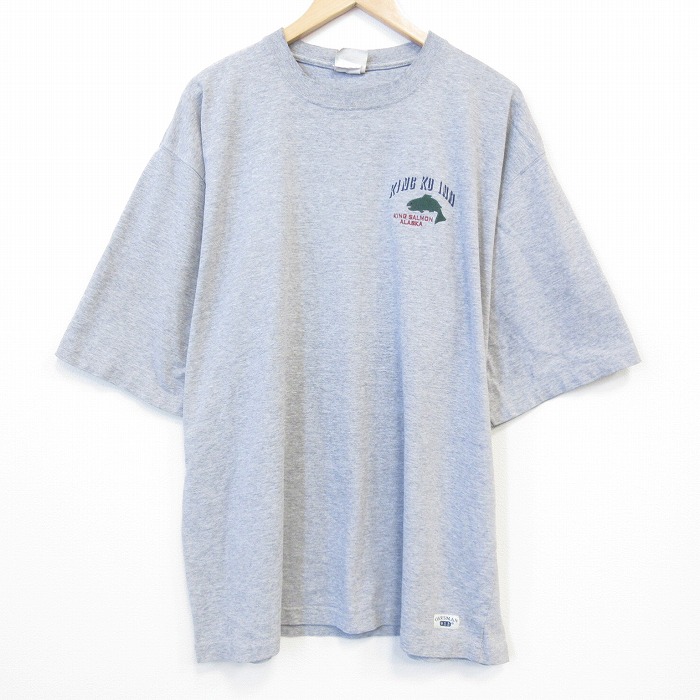 【20%OFF】半袖Tシャツ キングサーモン グレー メンズXL相当 | 古着