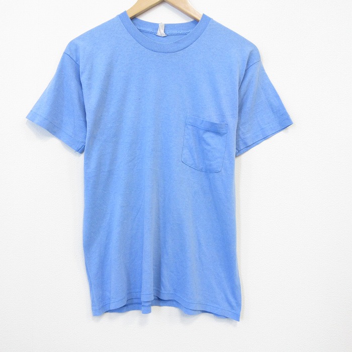 【20%OFF】80s 半袖Tシャツ ブルー メンズM相当 | 古着