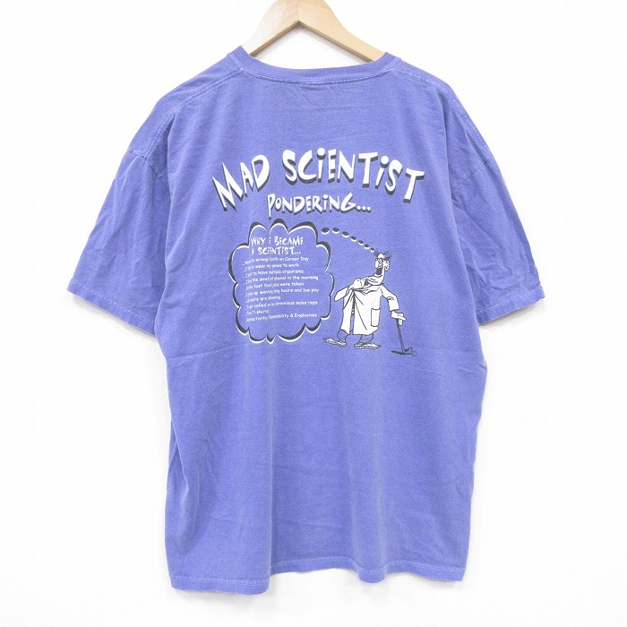 00s 半袖Tシャツ MAD パープル メンズXL相当 | 古着