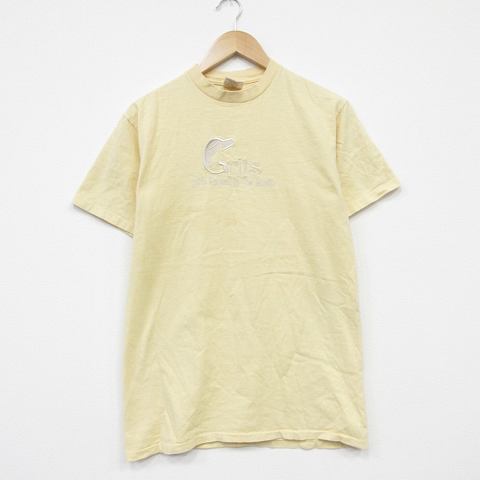 オニータ 90s 半袖Tシャツ Grits イエロー メンズM相当 | 古着