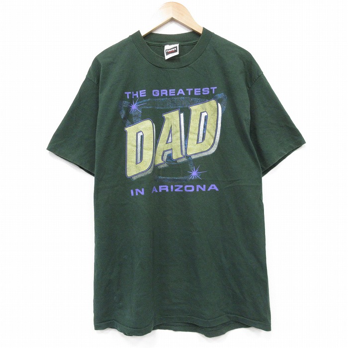 TULTEX 90s 半袖Tシャツ DAD グリーン メンズL相当 | 古着