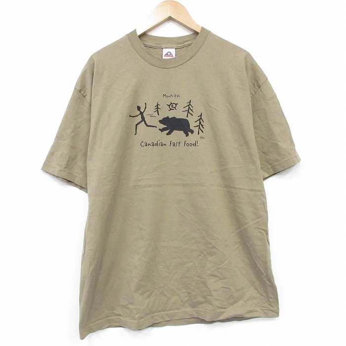 【20%OFF】00s 半袖Tシャツ カナディアン ブラウン メンズL相当 | 古着