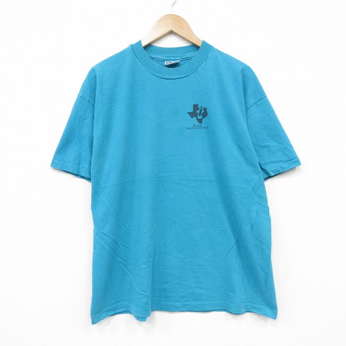 【20%OFF】ヘインズ 半袖Tシャツ ライトブルー メンズXL相当 | 古着