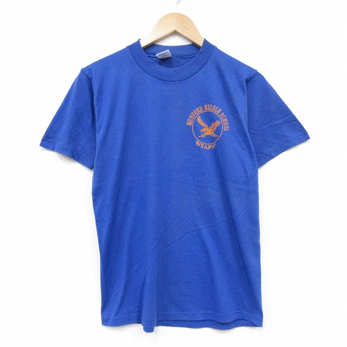 90s 半袖Tシャツ 鳥 ブルー メンズS相当 | 古着