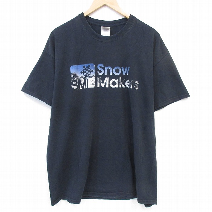 【20%OFF】00s 半袖Tシャツ スノー ブラック メンズXL相当 | 古着