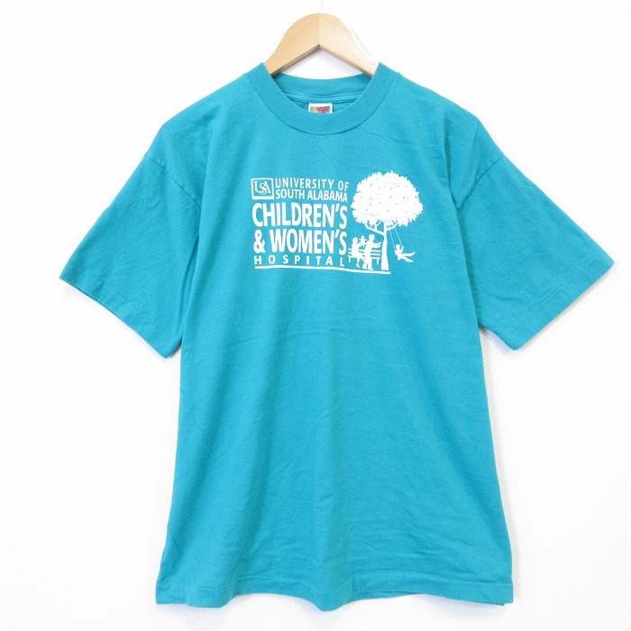 フルーツオブザルーム 90s 半袖Tシャツ チルドレン ライトブルー メンズXL相当 | 古着