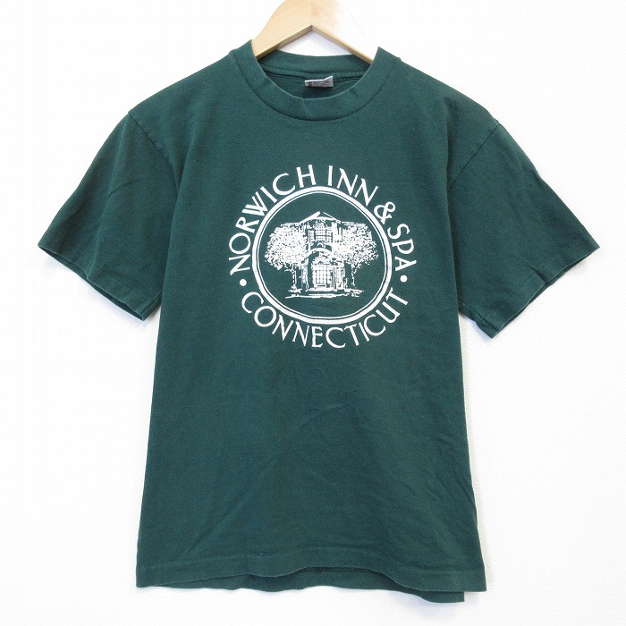 【20%OFF】90s 半袖Tシャツ コネチカット グリーン メンズM相当 | 古着