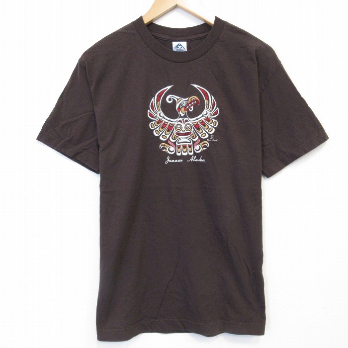 【20%OFF】00s 半袖Tシャツ 鳥刺繍 ブラウン メンズM相当 | 古着