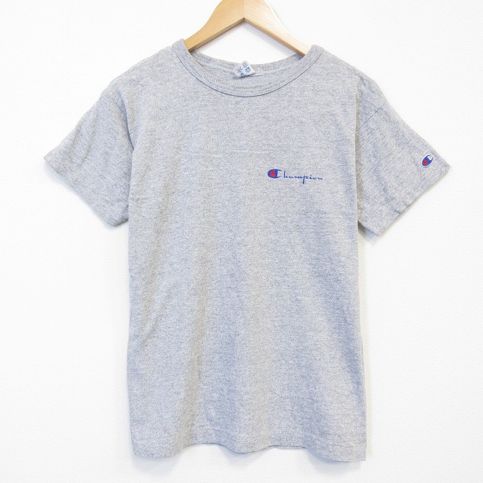 チャンピオン 80s 半袖Tシャツ ワンポイントロゴ グレー メンズL相当 | 古着
