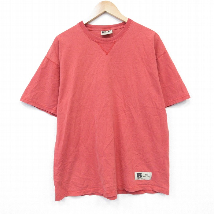 ラッセル 00s 半袖Tシャツ レッド メンズXL相当 | 古着