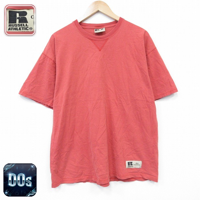 ラッセル 00s 半袖Tシャツ レッド メンズXL相当 | 古着