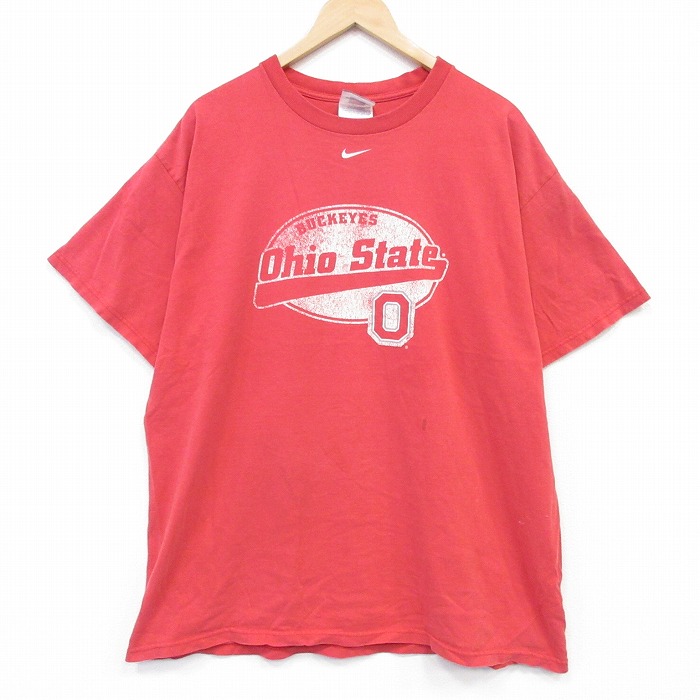 ナイキ 00s 半袖Tシャツ オハイオ レッド メンズXL相当 | 古着