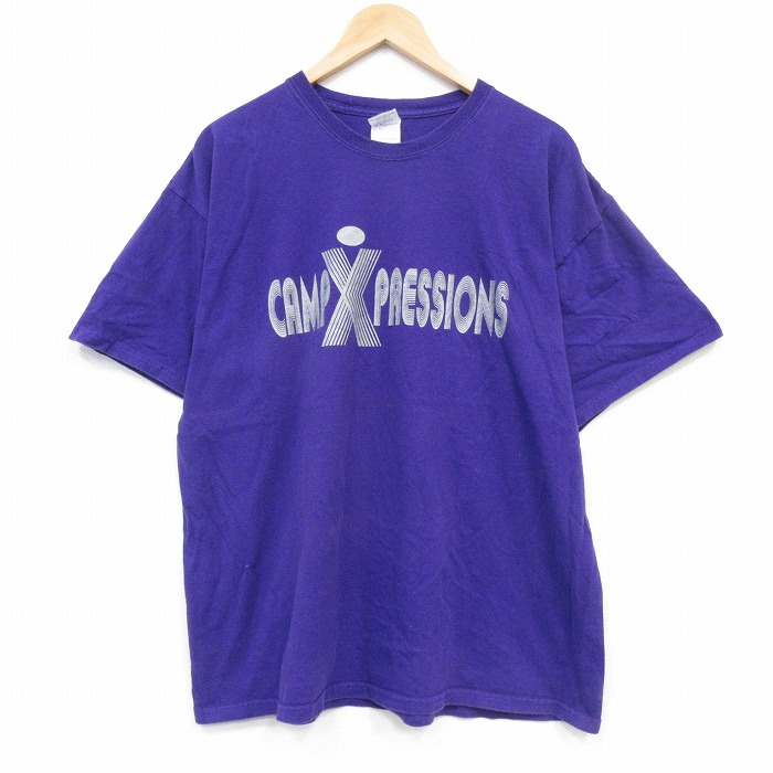 【20%OFF】00s 半袖Tシャツ キャンプ ネイビー メンズXL相当 | 古着