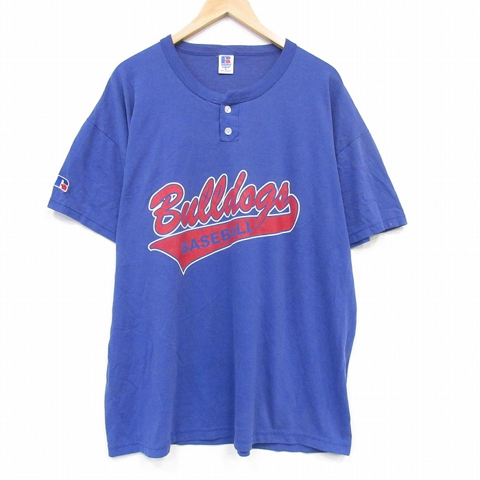 【20％OFF】ラッセル 00s 半袖Tシャツ ベースボール ブルー メンズXL相当 | 古着