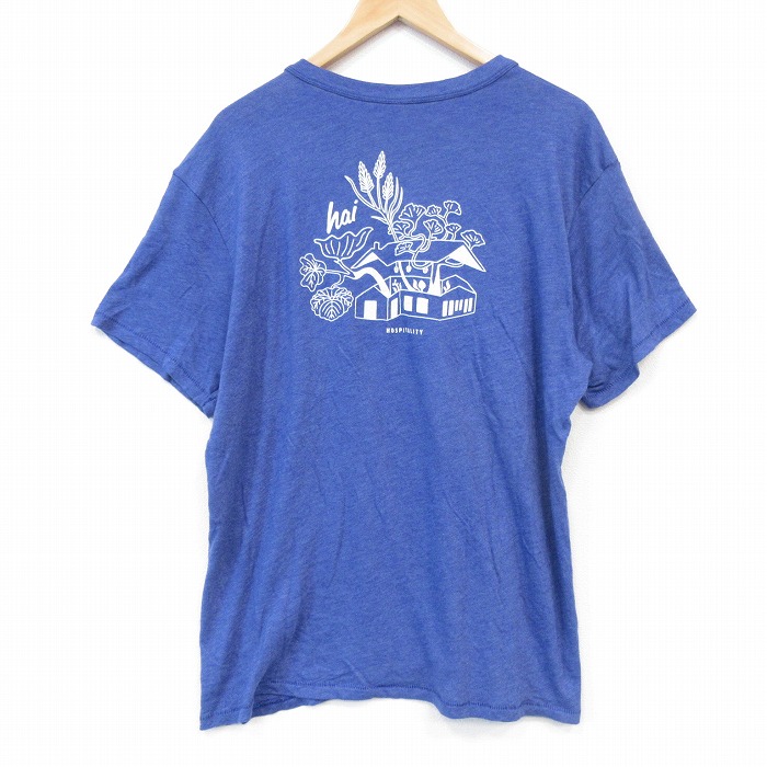 【20%OFF】半袖 Tシャツ クルーネック ブルー メンズXL相当 | 古着