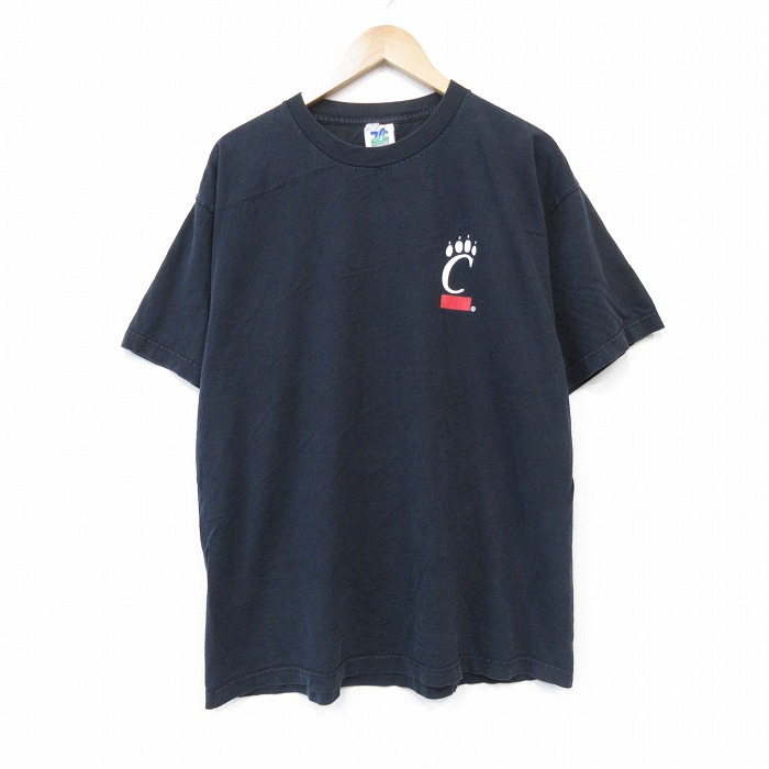 シンシナティベアキャッツ 90s 半袖Tシャツ カレッジ ブラック メンズXL相当 | 古着