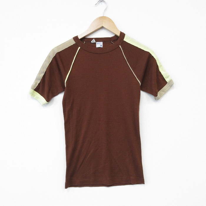 80s 半袖ラグランTシャツ ブラウン メンズXS相当 | 古着