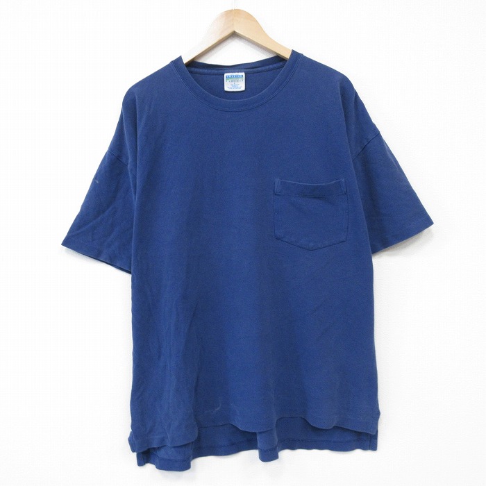 【20%OFF】00s 半袖Tシャツ 鹿の子 ネイビー メンズXL相当 | 古着