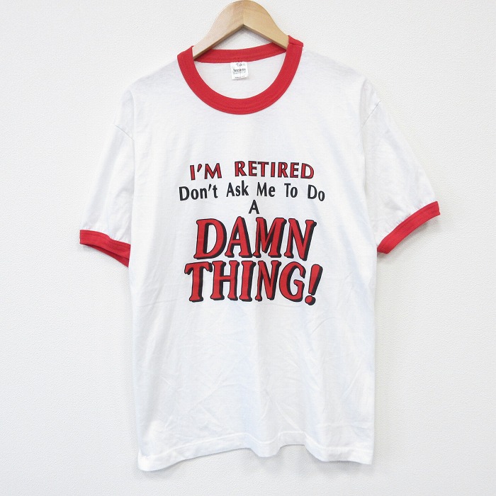 90s 半袖Tシャツ DAMN ホワイト メンズXL相当 | 古着