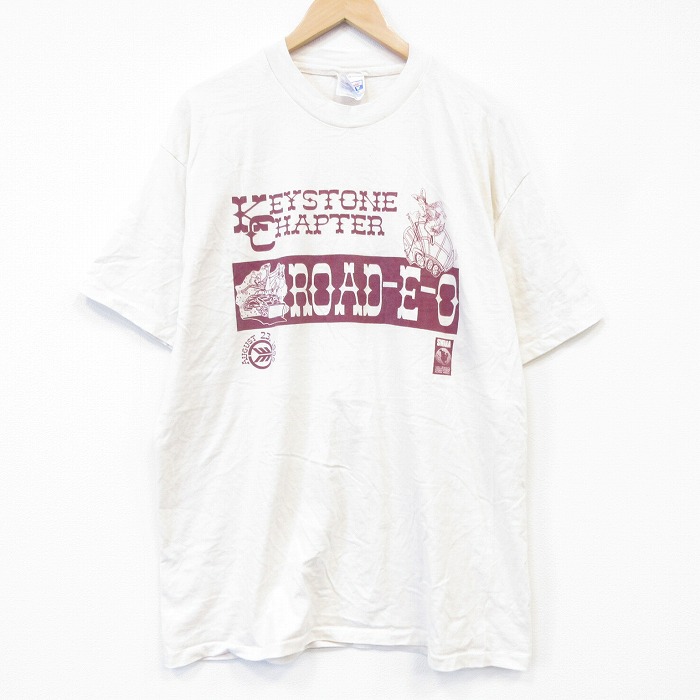 ヘインズ 90s 半袖Tシャツ キーストーン ベージュ メンズXL相当 | 古着