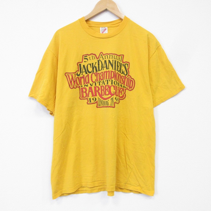 90s 半袖Tシャツ ジャックダニエル イエロー メンズXL相当 | 古着