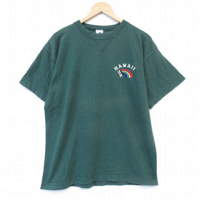 90s 半袖Tシャツ ハワイ グリーン メンズL相当 | 古着