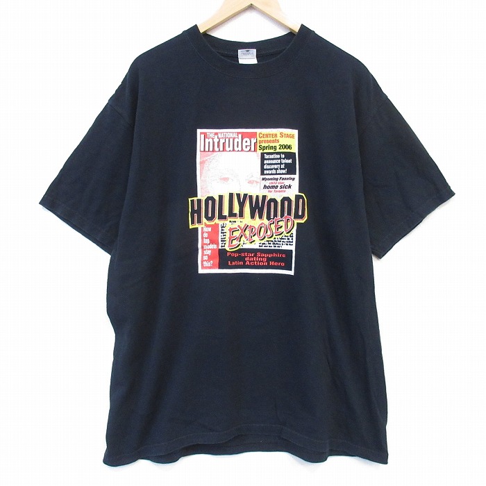 【20%OFF】00s 半袖Tシャツ ハリウッド ブラック メンズXL相当 | 古着