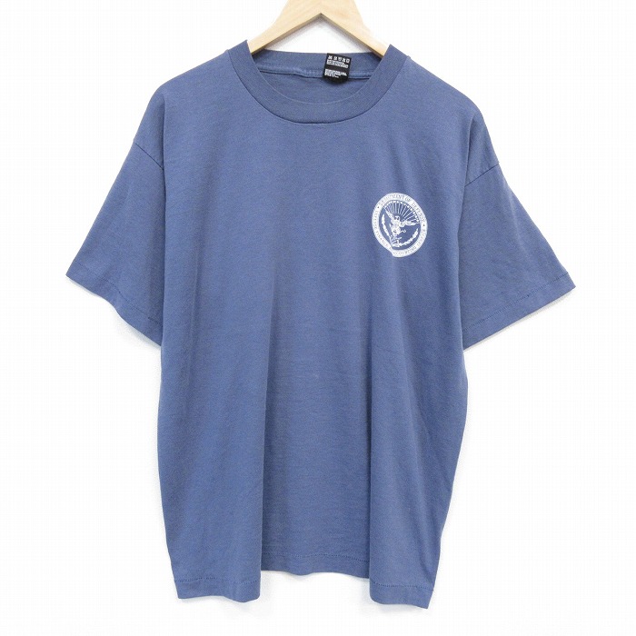 フルーツオブザルーム 90s 半袖Tシャツ アメリカ国防予算経理局 ネイビー メンズXL相当 | 古着
