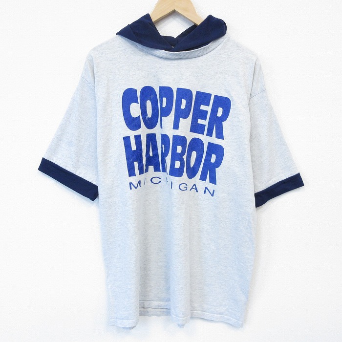 90s 半袖Tシャツ ミシガン グレー メンズXL相当 | 古着