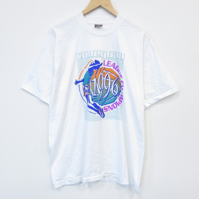 フルーツオブザルーム 90s 半袖Tシャツ バレーボール ホワイト メンズXL相当 | 古着