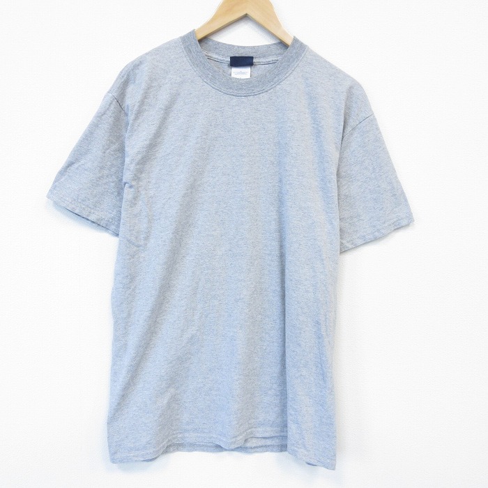 00s 半袖Tシャツ 無地 グレー メンズL相当 | 古着