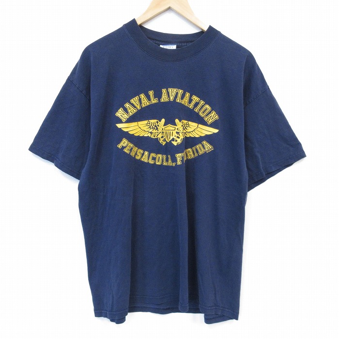00s 半袖Tシャツ NAVAL ネイビー メンズXL相当 | 古着