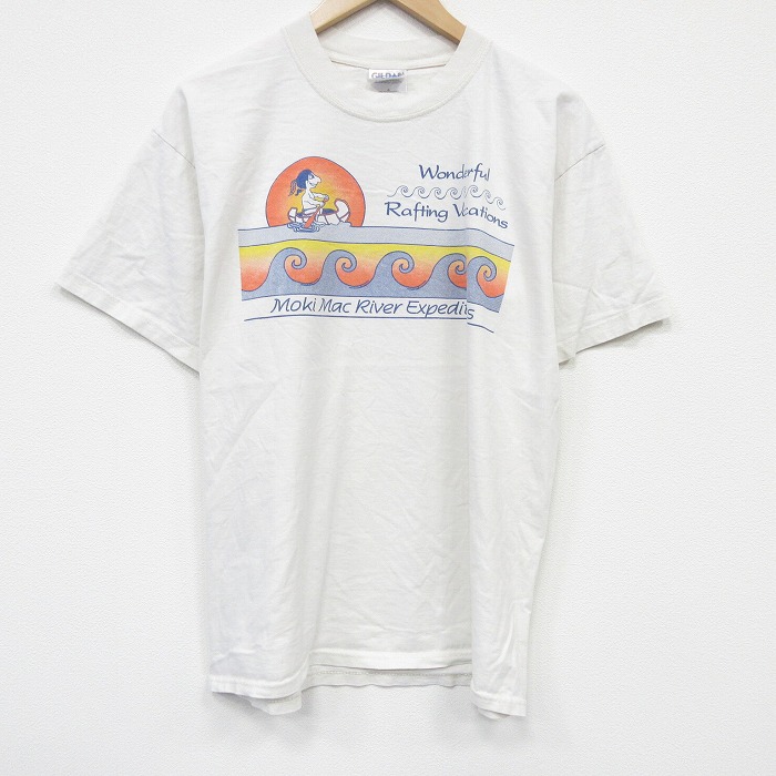 00s 半袖Tシャツ カヌー ホワイト メンズL相当 | 古着