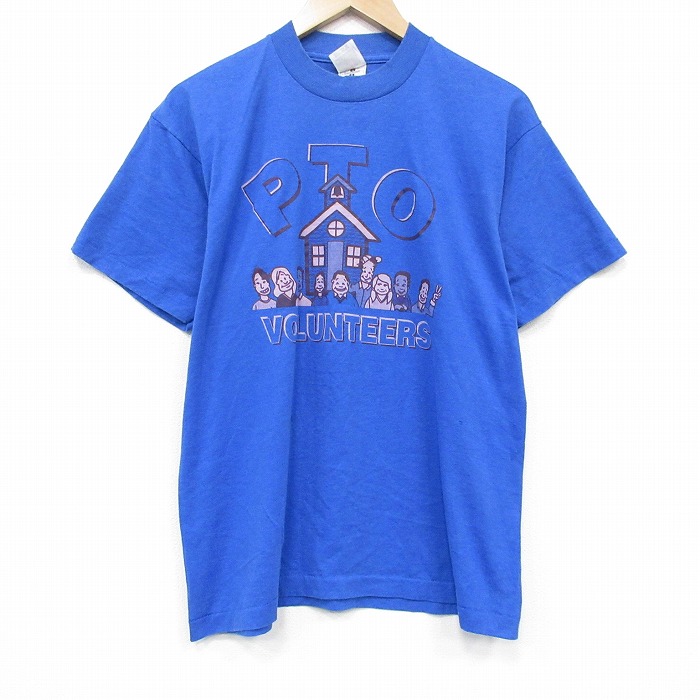 フルーツオブザルーム 90s 半袖Tシャツ PTO ブルー メンズL相当 | 古着