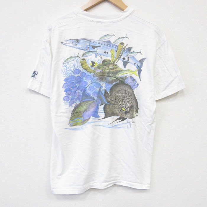 ヘインズ 90s 半袖Tシャツ ガイハーベイ ホワイト メンズL相当 | 古着