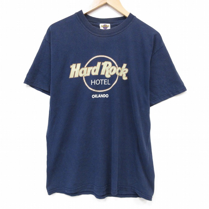 【20%OFF】00s 半袖Tシャツ ハードロックカフェ ネイビー メンズL相当 | 古着