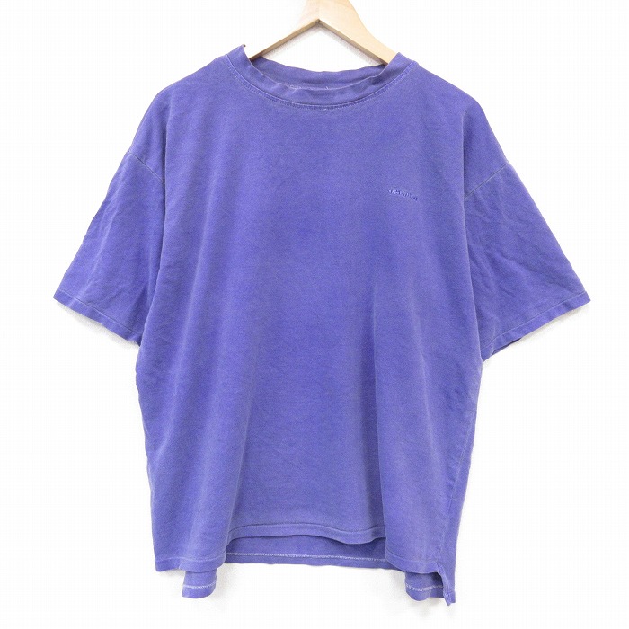 グラミチ 80s 半袖Tシャツ ワンポイントロゴ パープル メンズXL相当 | 古着