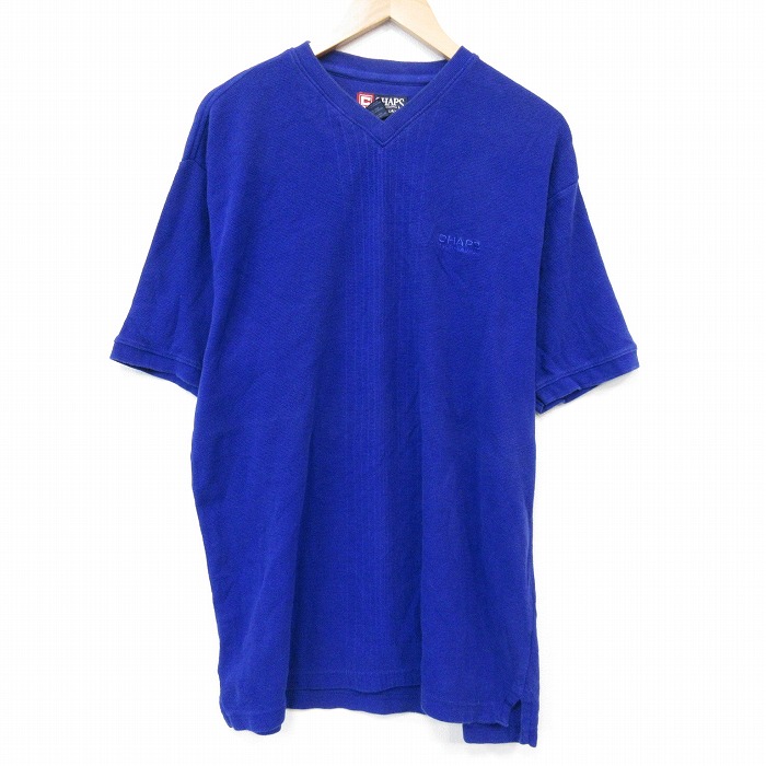 ラルフローレン 90s 半袖Tシャツ ワンポイントロゴ ブルー メンズXL相当 | 古着