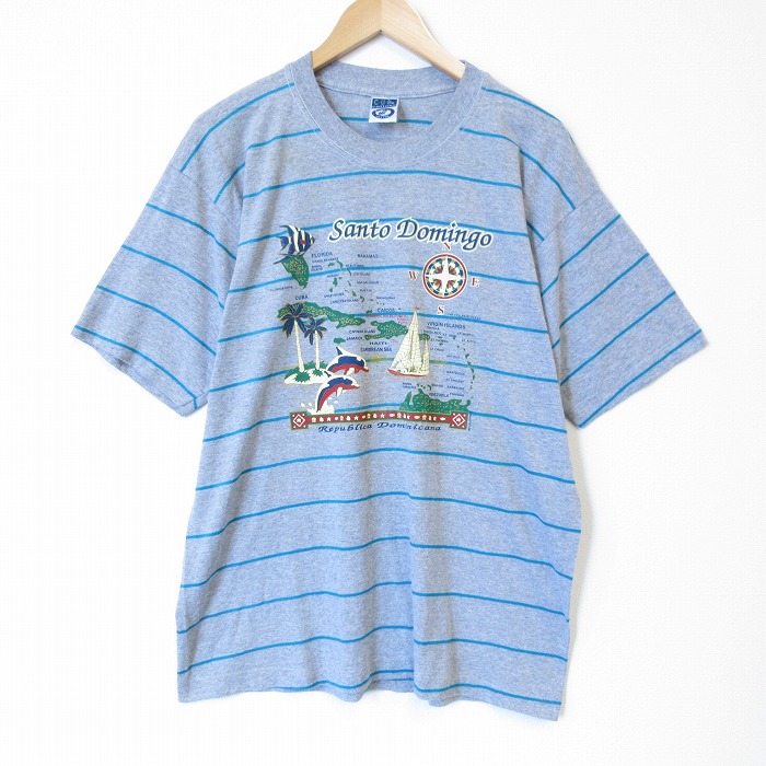 90s 半袖Tシャツ ドミニカ グレー メンズXL相当 | 古着
