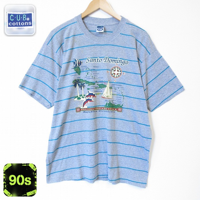 90s 半袖Tシャツ ドミニカ グレー メンズXL相当 | 古着