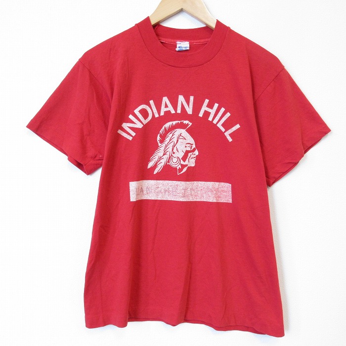 チャンピオン 80s 半袖Tシャツ インディアン レッド メンズL相当 | 古着