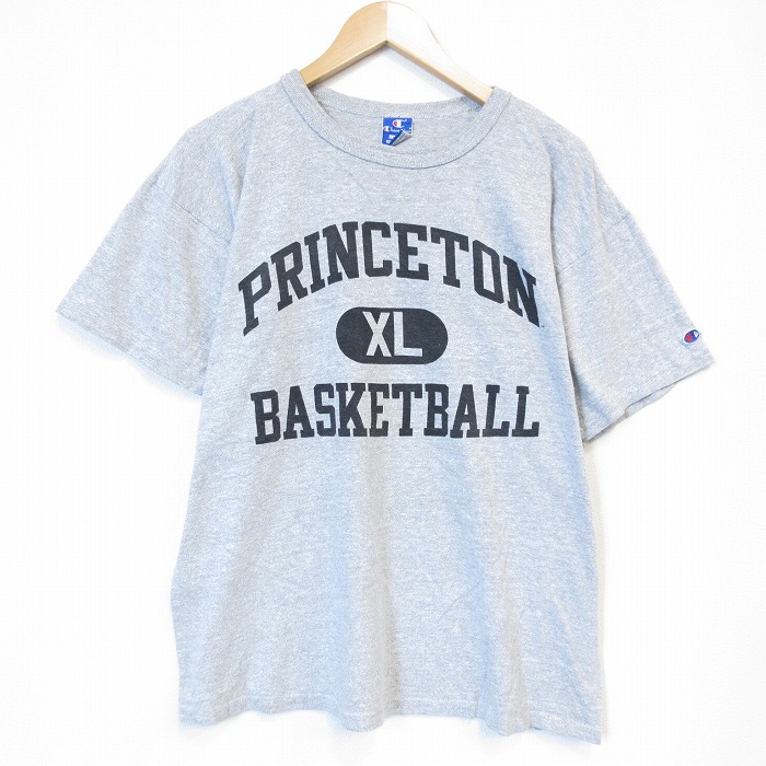 チャンピオン 90s 半袖Tシャツ バスケットボール グレー メンズXL相当 | 古着