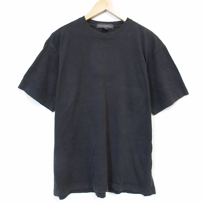 バナナリパブリック 00s 半袖Tシャツ フェード ブラック メンズXL相当 | 古着