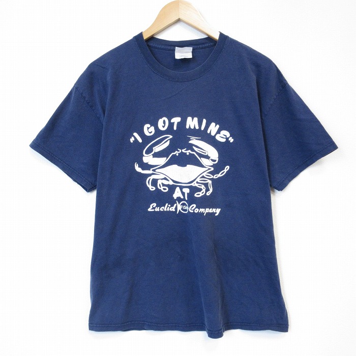 【20%OFF】ヘインズ 00s 半袖Tシャツ カニ ネイビー メンズL相当 | 古着
