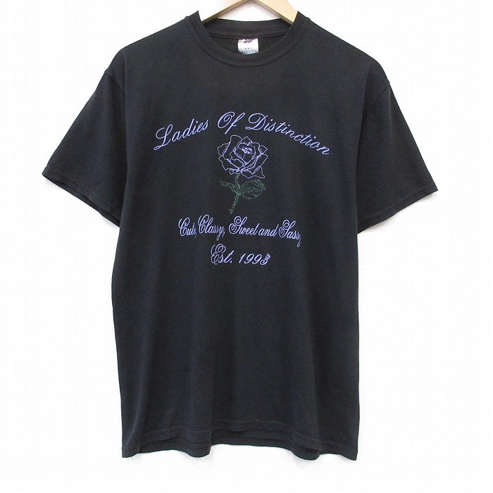 【20%OFF】00s 半袖Tシャツ バラ ブラック メンズL相当 | 古着