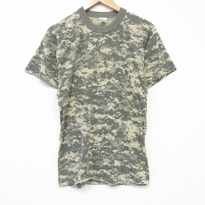 90s 半袖Tシャツ デジタルカモ カーキ メンズM相当 | 古着