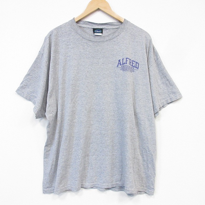 【20%OFF】00s 半袖Tシャツ アルフレッドカレッジ グレー メンズXL相当 | 古着