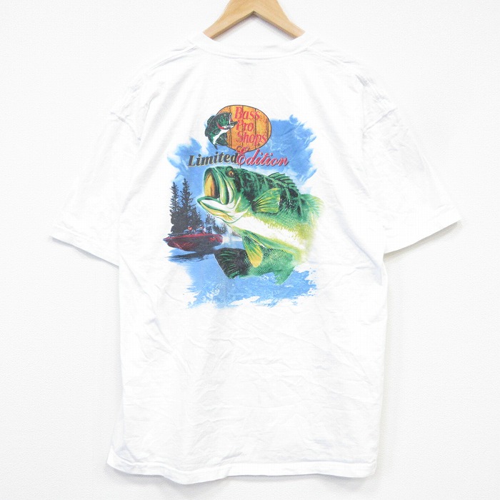 【20%OFF】フルーツオブザルーム 00s 半袖Tシャツ バスプロショップ ホワイト メンズXL相当 | 古着
