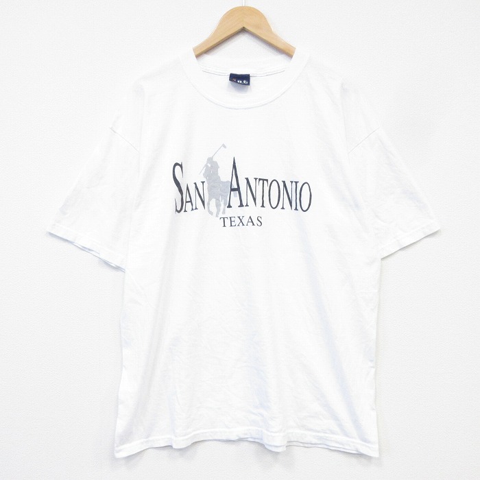 90s 半袖Tシャツ サンアントニオ ホワイト メンズXL相当 | 古着