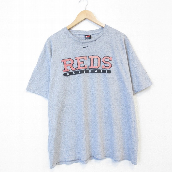 ナイキ 00s 半袖Tシャツ シンシナティレッズ グレー メンズXL相当 | 古着